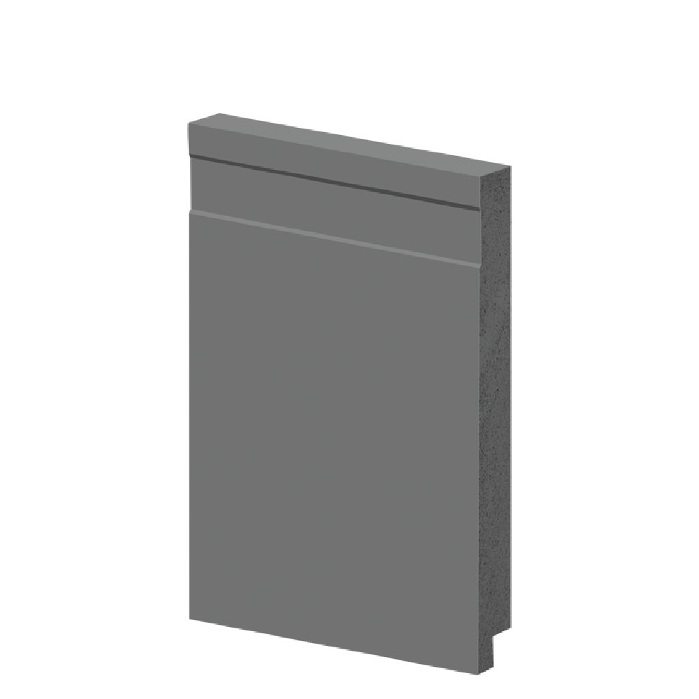 Rodapé Poliestireno Frisado 15x240cm Cinza Urbano Arquitech