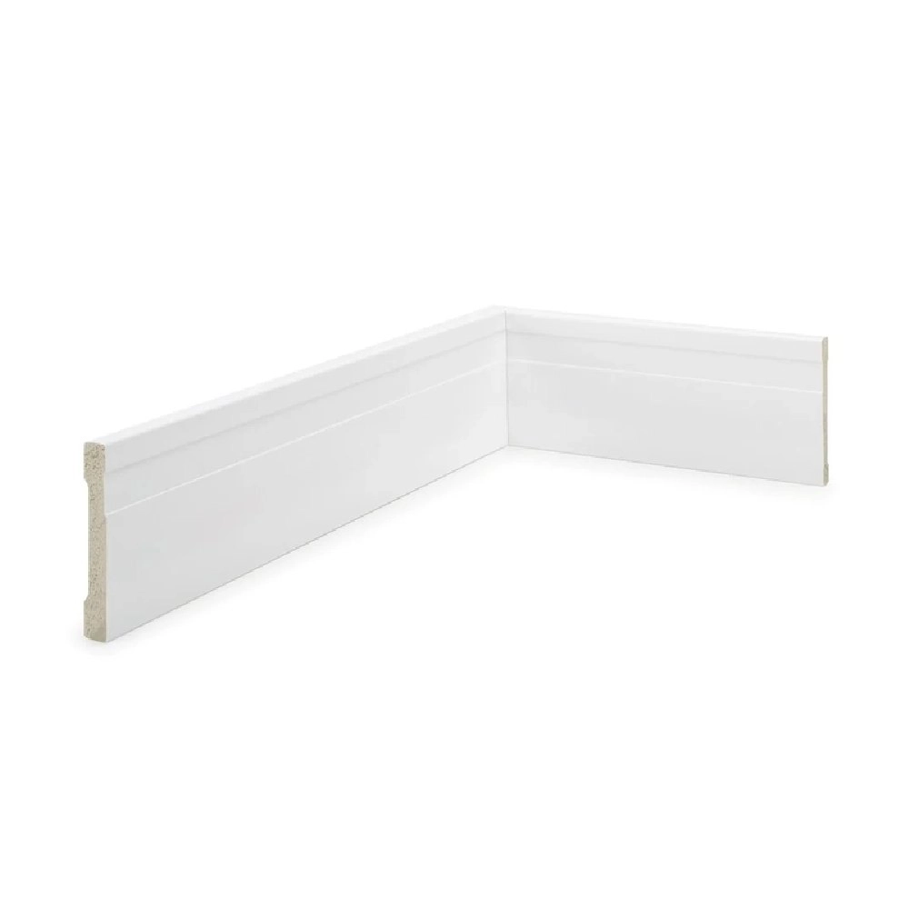 Ruffino Rodapé e Alizar Slim Branco Frisado 7cmx240cm
