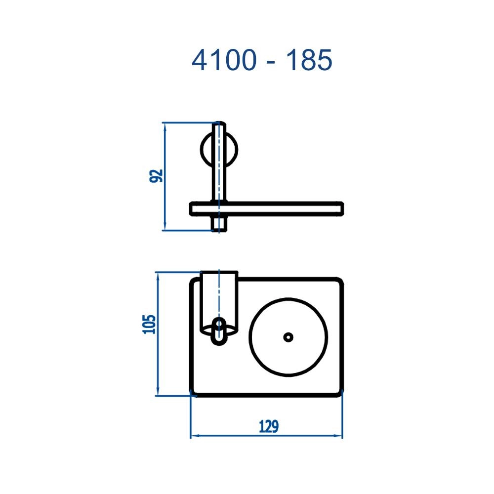 Saboneteira de Parede Lunna Fani 4100 BK185
