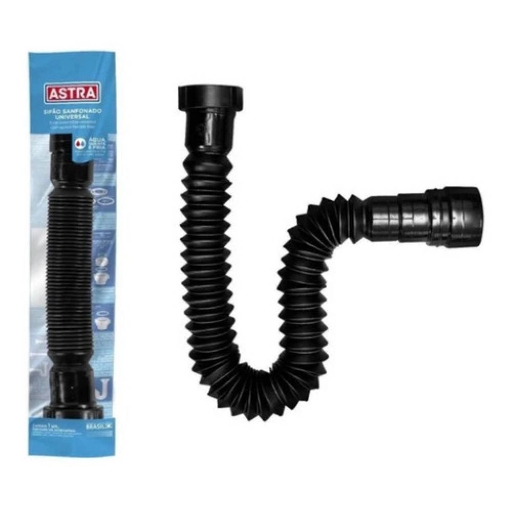 Sifão Sanfonado Universal Preto Astra SSUM3/50 Sifão Sanfonado Universal Preto Astra SSUM3/50