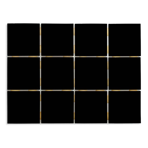 Strufaldi Black  Pastilha Cerâmica 10 x 10 