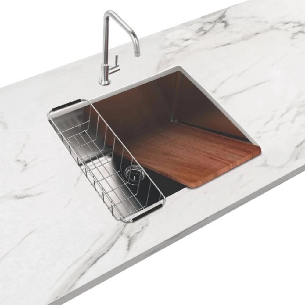 Tanque de embutir Tramontina Jumbo 92 L em Aço Inox 60x50 cm