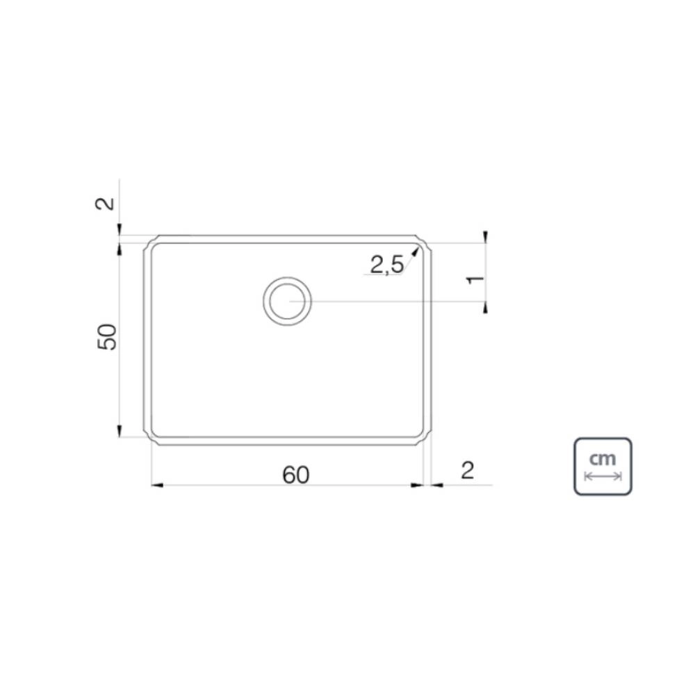 Tanque de embutir Tramontina Jumbo 92 L em Aço Inox 60x50 cm