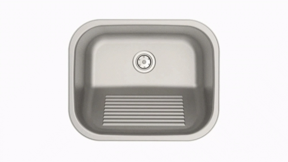 Tanque de Encaixe Tramontina Hera 34 L em Aço Inox Escovado 50x40 cm