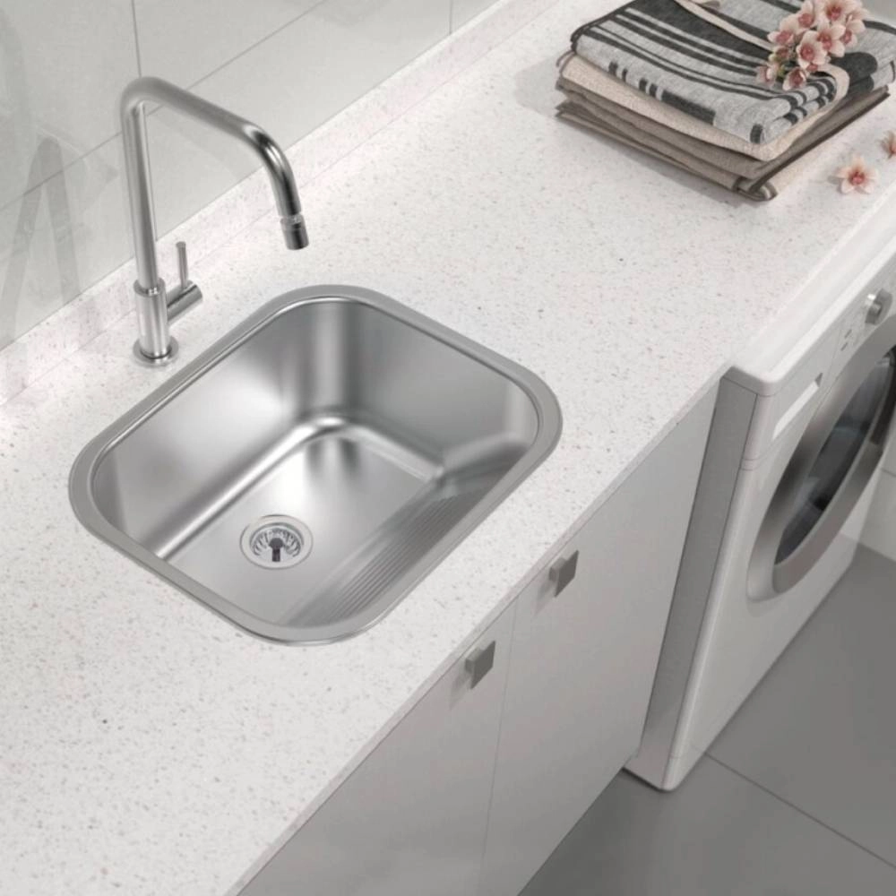 Tanque de Encaixe Tramontina Hera 34 L em Aço Inox Escovado 50x40 cm