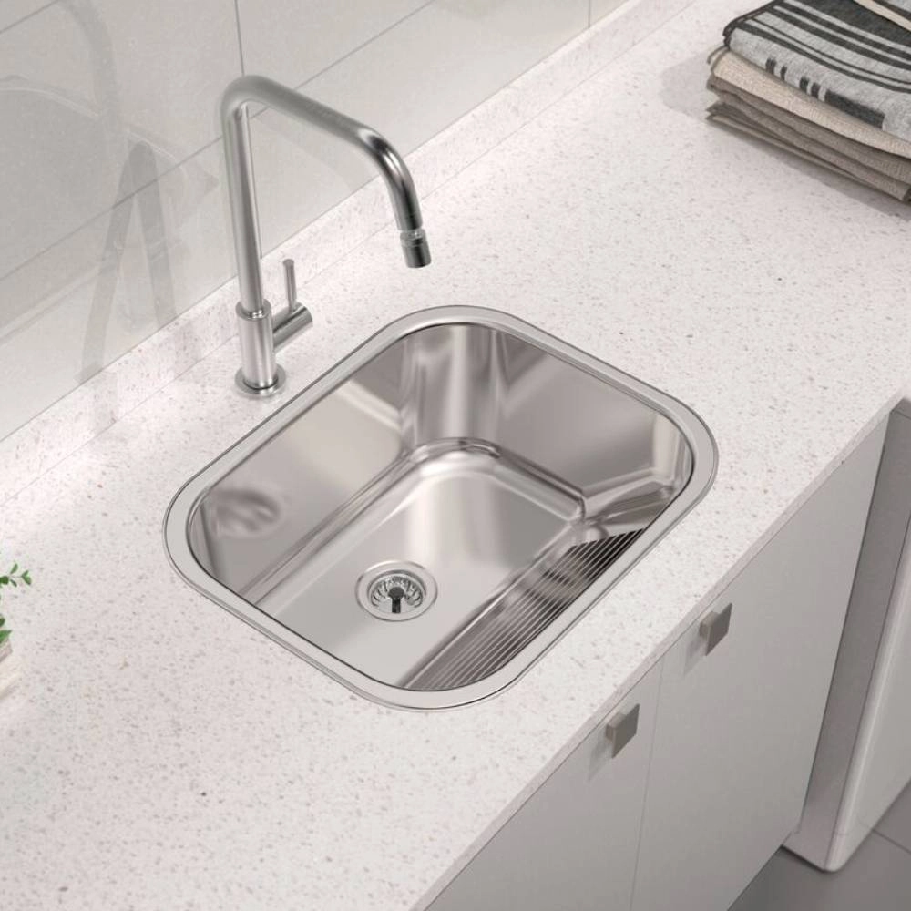 Tanque de Encaixe Tramontina Hera 34 L em Aço Inox Polido 50x40 cm 94400/407
