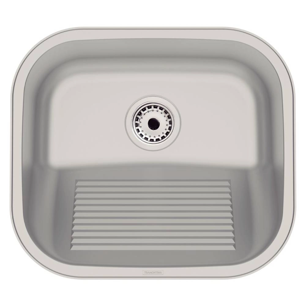 Tanque de Encaixe Tramontina Hera Compact 19 em Aço Inox Escovado 40x35 cm 