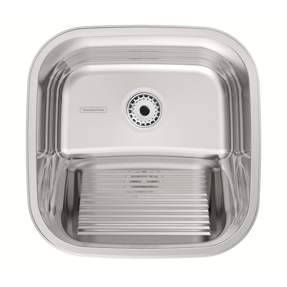 Tanque de Encaixe Tramontina Hera Compact 25 L em Aço Inox Polido 40x40 cm