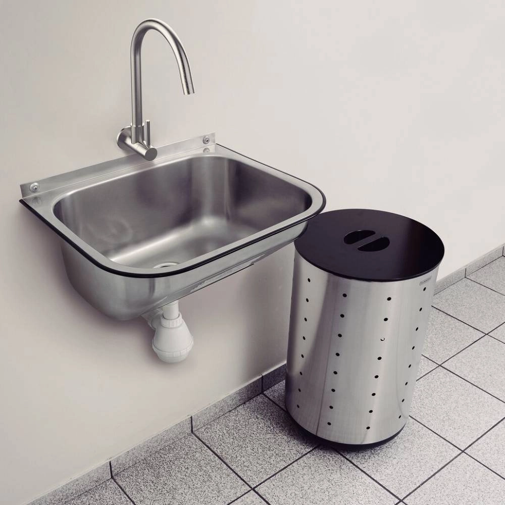 Tanque de Parede Tramontina Hera Wall 34 L em Aço Inox Escovado 50x40 cm