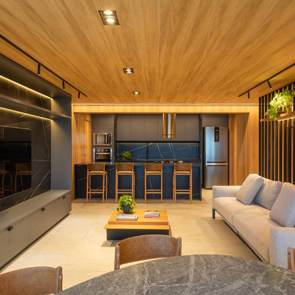 Teto Vinilico Araforros Wood Teca Bege 200MM 3M