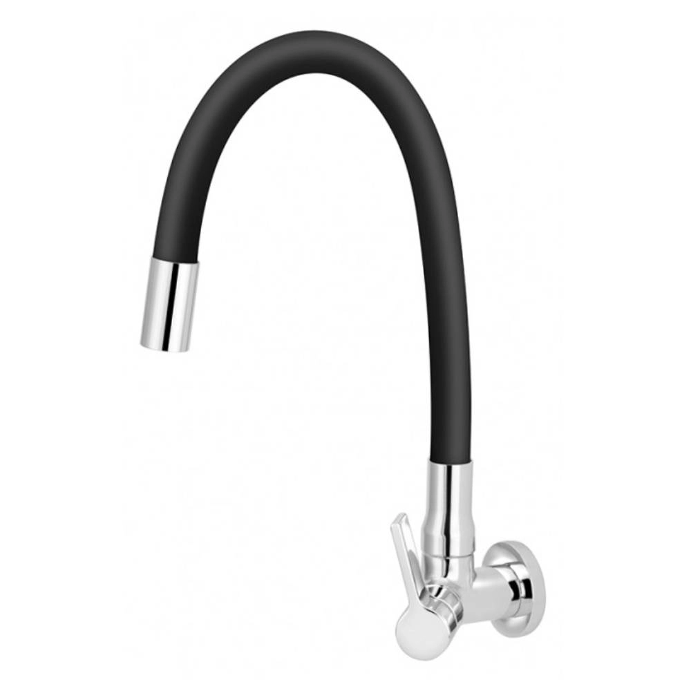 Torneira Cozinha Parede Bica Articulada Preta Versata Esteves VTP565CWB