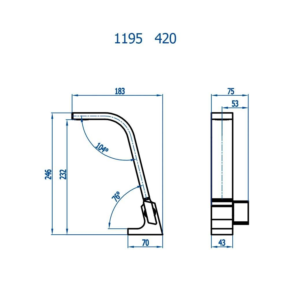 Torneira de Mesa Bica Alta Lavatório Essence Fani 1195-420 RV Torneira de Mesa Bica Alta Lavatório Essence Fani 1195-420 RV