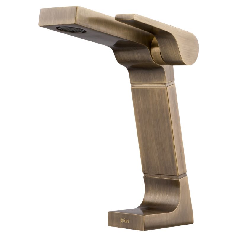 Torneira de Mesa Bica Baixa Lavatório Essence Fani 1207 OV420 Ouro Velho