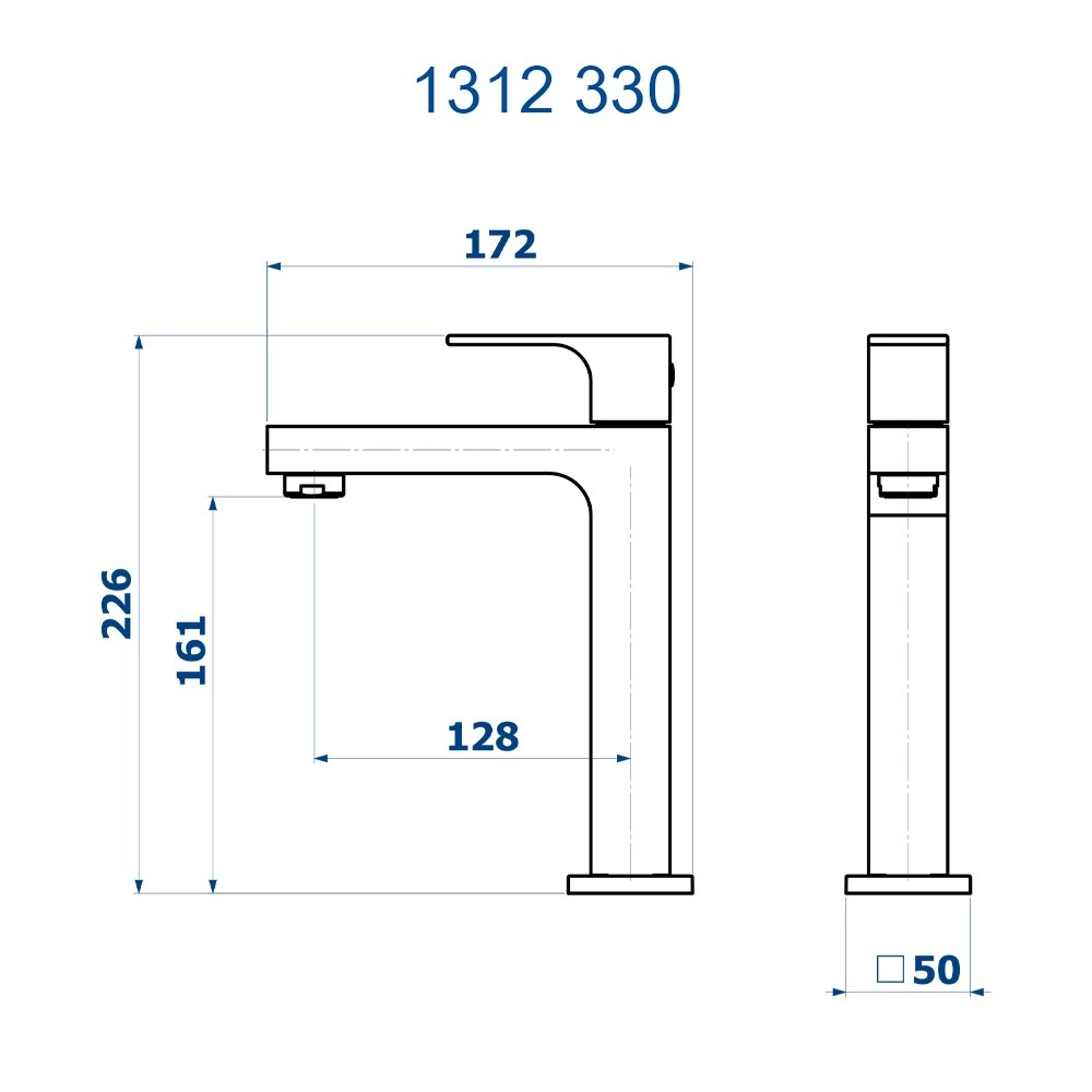 Torneira de Mesa Bica Média Lavatório Fani 1312 BK330