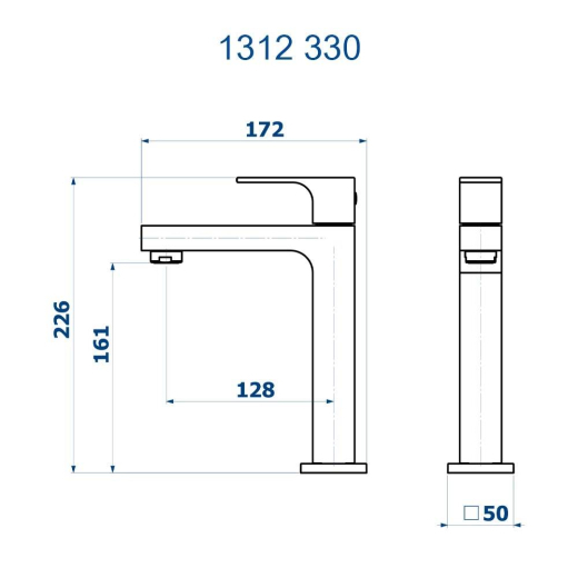 Torneira de Mesa Bica Média Lavatório Retta Fani 1312 OV330 Torneira de Mesa Bica Média Lavatório Retta Fani 1312 OV330