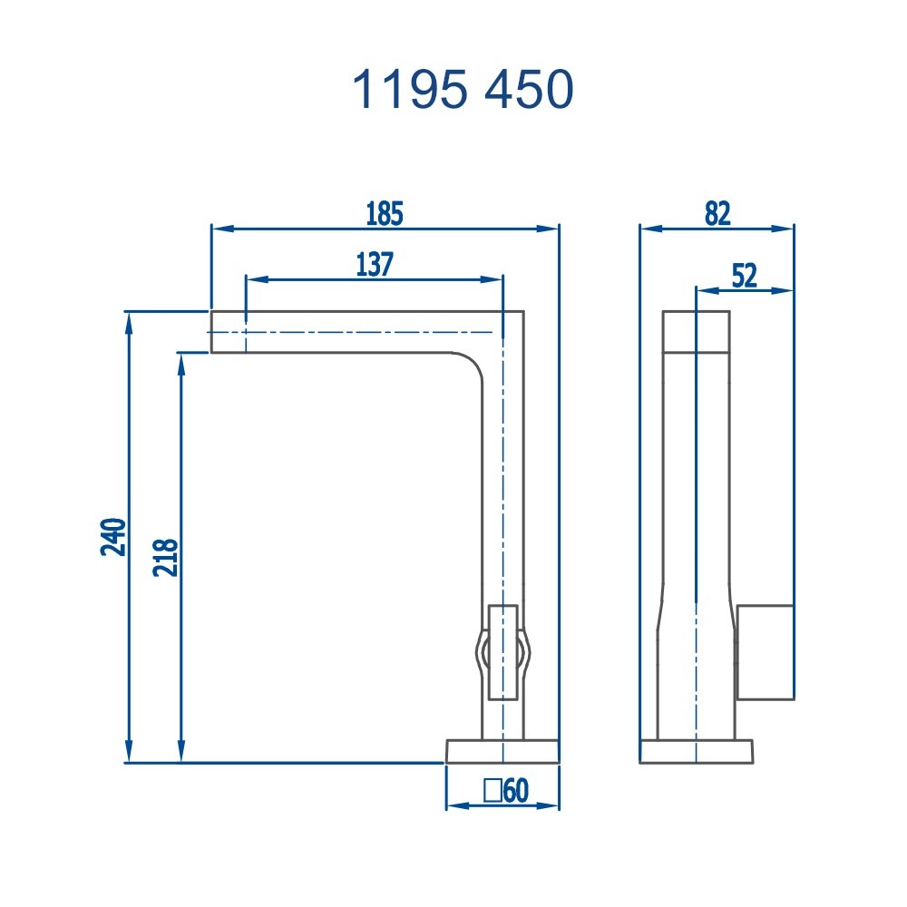 Torneira de Mesa Lavatório Horus Fani 1195 CH450
