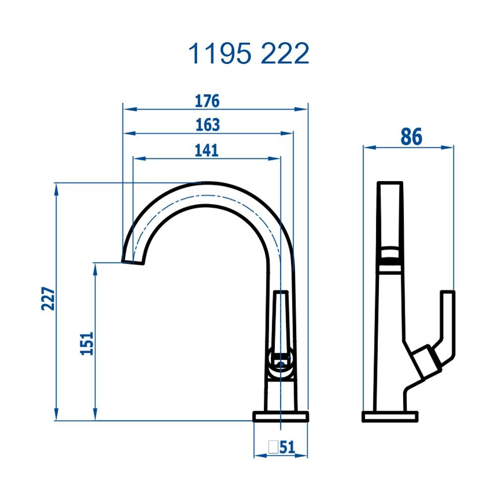 Torneira de Mesa Lavatório Bella Clássica Fani 1195 BK222