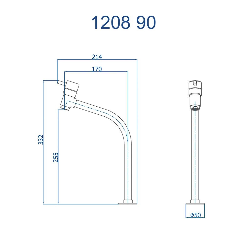 Torneira de Mesa Lavatório Eva Fani 1208 CH90