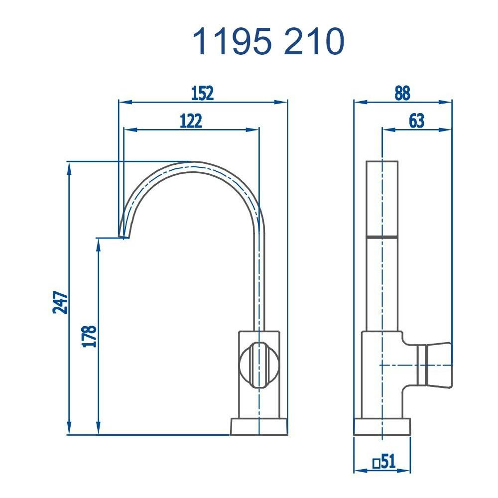 Torneira de Mesa Lavatório Prima Fani 1195-210 CH