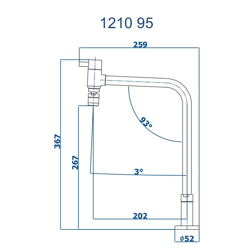 Torneira de Mesa Lavatório Slim Fani 1210 C95
