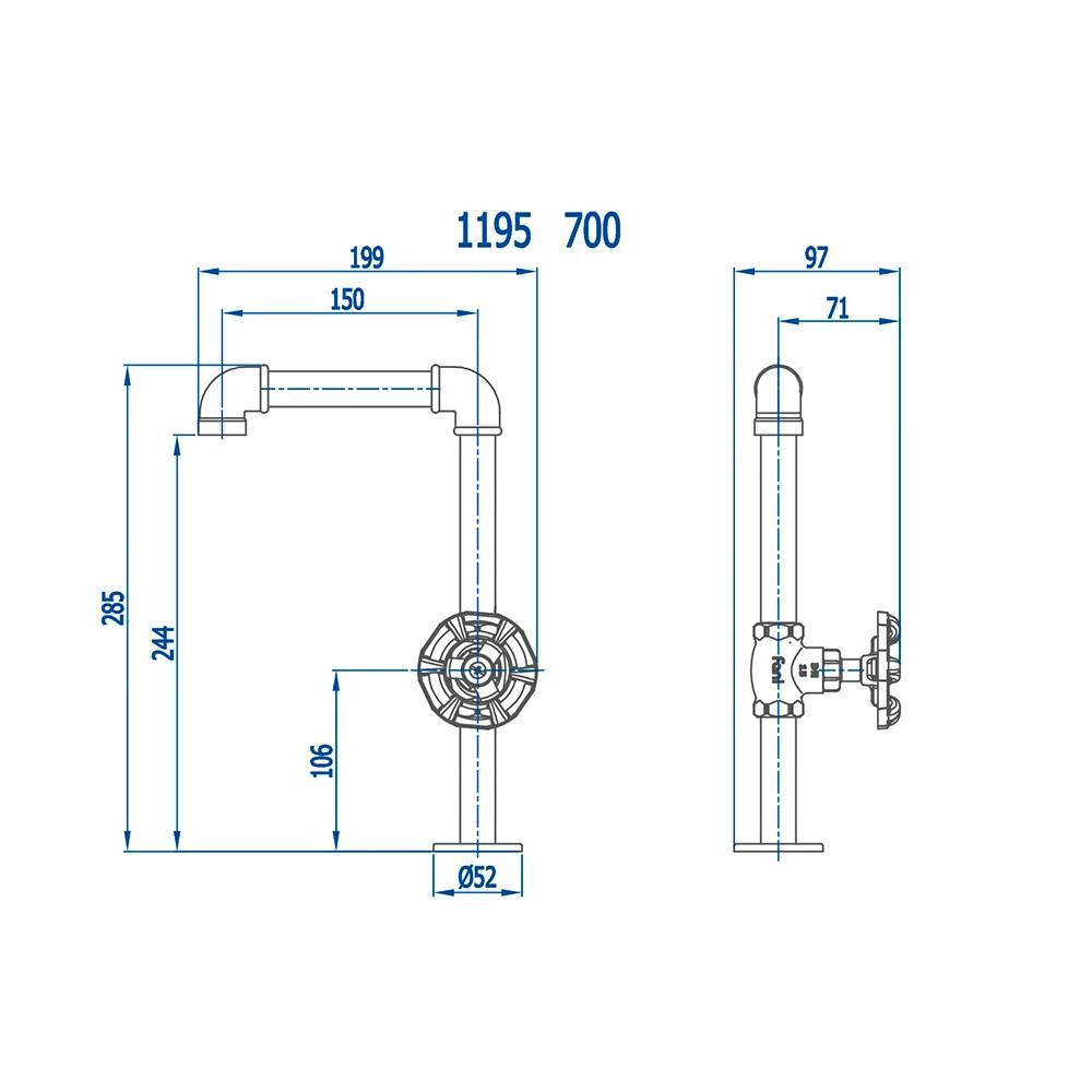 Torneira de Mesa Living Fani 1195 B700