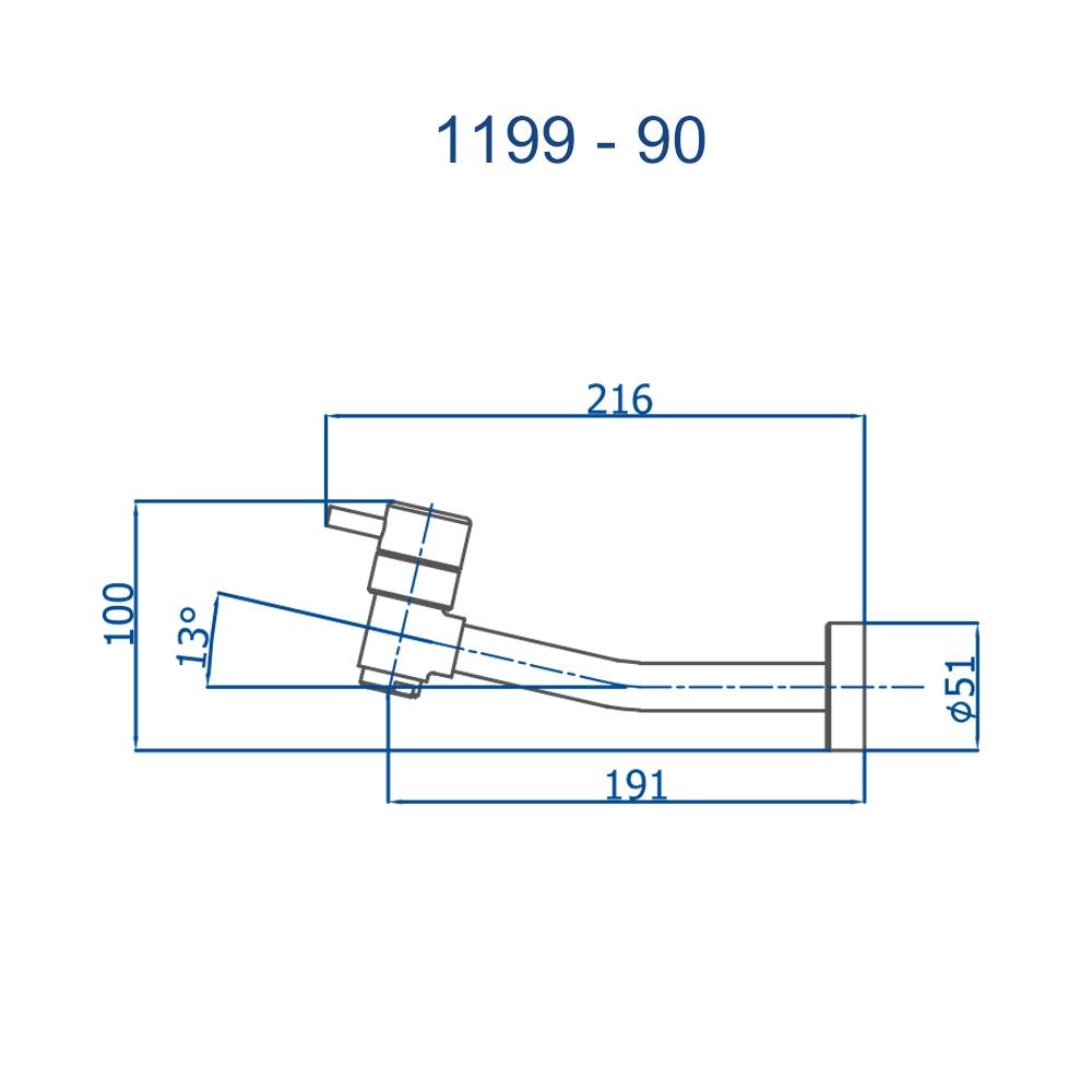 Torneira de Parede Eva Fani 1199 BK90