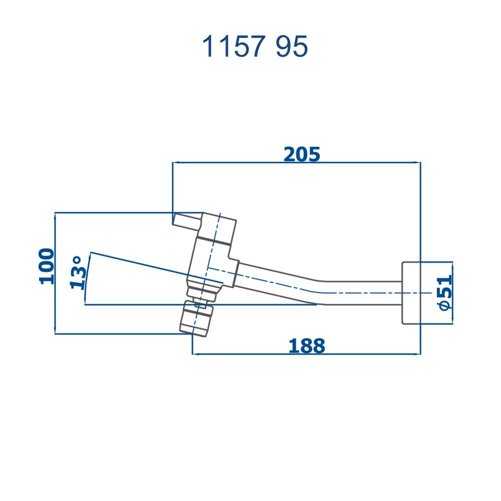 Torneira de Parede Fani Fixa Slim 1157 C95 /2x3/4 CR