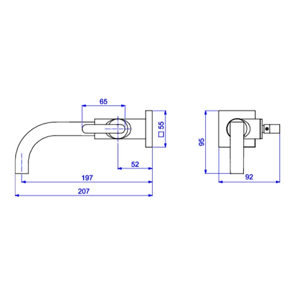 Torneira de Parede para Lavatório Deca Soul 1178.BL38.MT