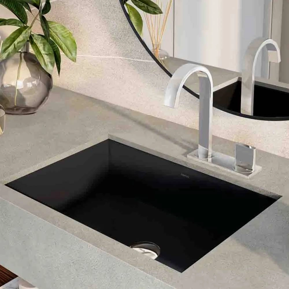 Torneira Deca de Mesa Bica Alta para Lavatório com Chapa Polo CR 1191.C33