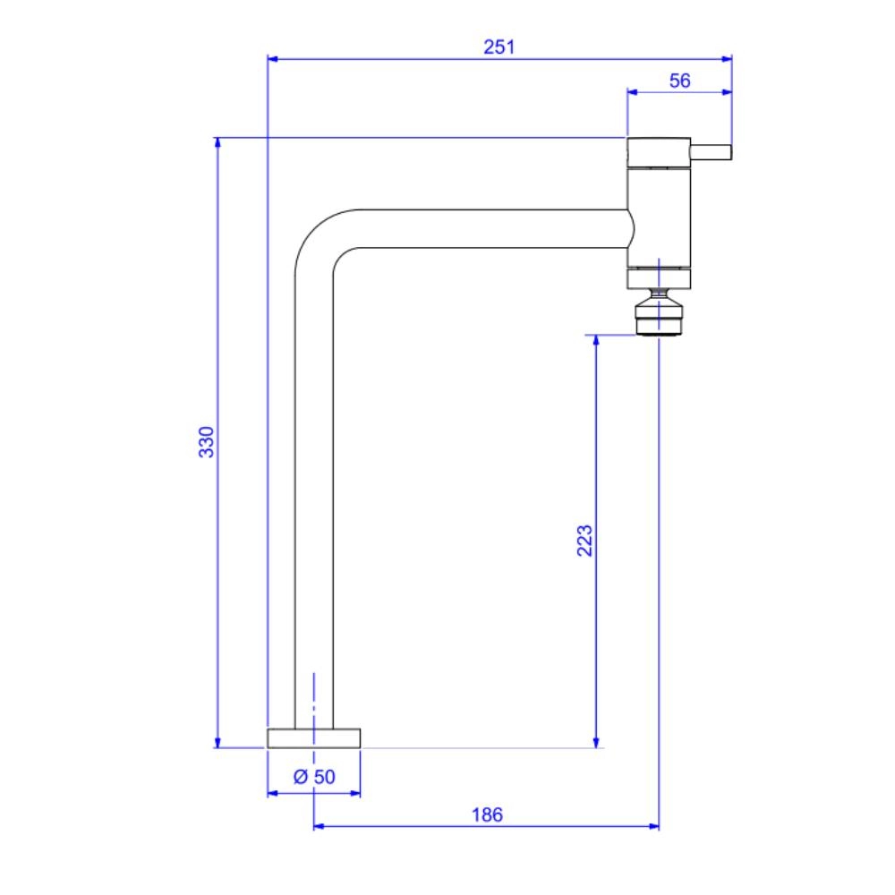 Torneira Deca de Mesa Bica Móvel de 90 Graus para Cozinha Link Cromado 1166.C.LNK