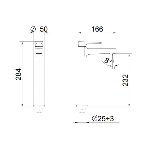 Torneira Docol para banheiro bica alta Lift cromado 00872006