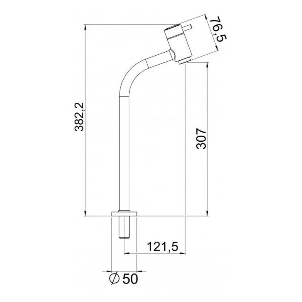 Torneira Lavatório Fit Mesa Alta Esteves 1198 Preto Fosco VTM298PWB