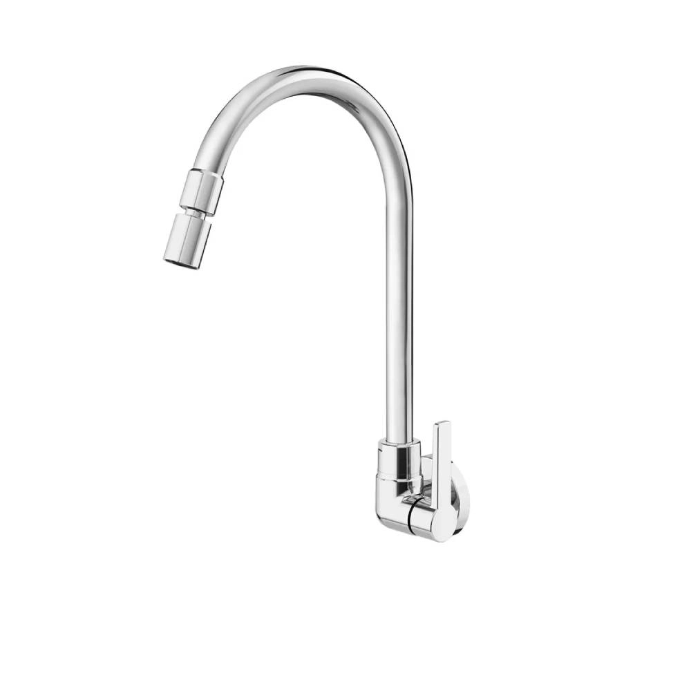 Torneira para cozinha de parede bica alta Gali Chrome