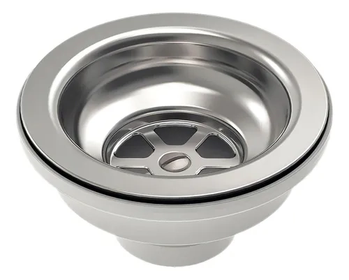 Válvula Tramontina Econômica 4 1/2" sem Escape em Aço Inox Polido e Polipropileno para Pias e Cubas