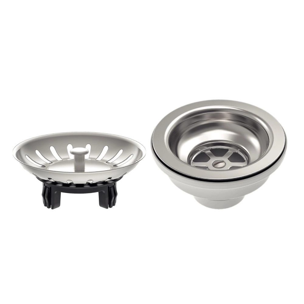 Válvula Tramontina Econômica 4 1/2" sem Escape em Aço Inox Polido e Polipropileno para Pias e Cubas