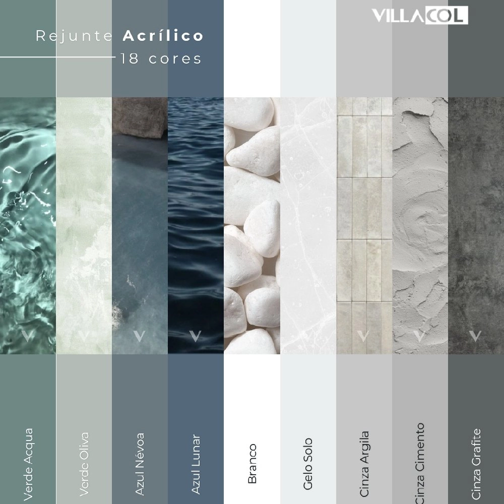 Villacol Rejunte Acílico Cinza Natural 2kg Villacol Rejunte Acílico Cinza Natural 2kg