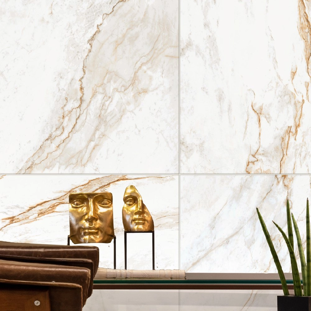 Villagres Porcelanato 108x108 Marmo D'oro Polido Retificado