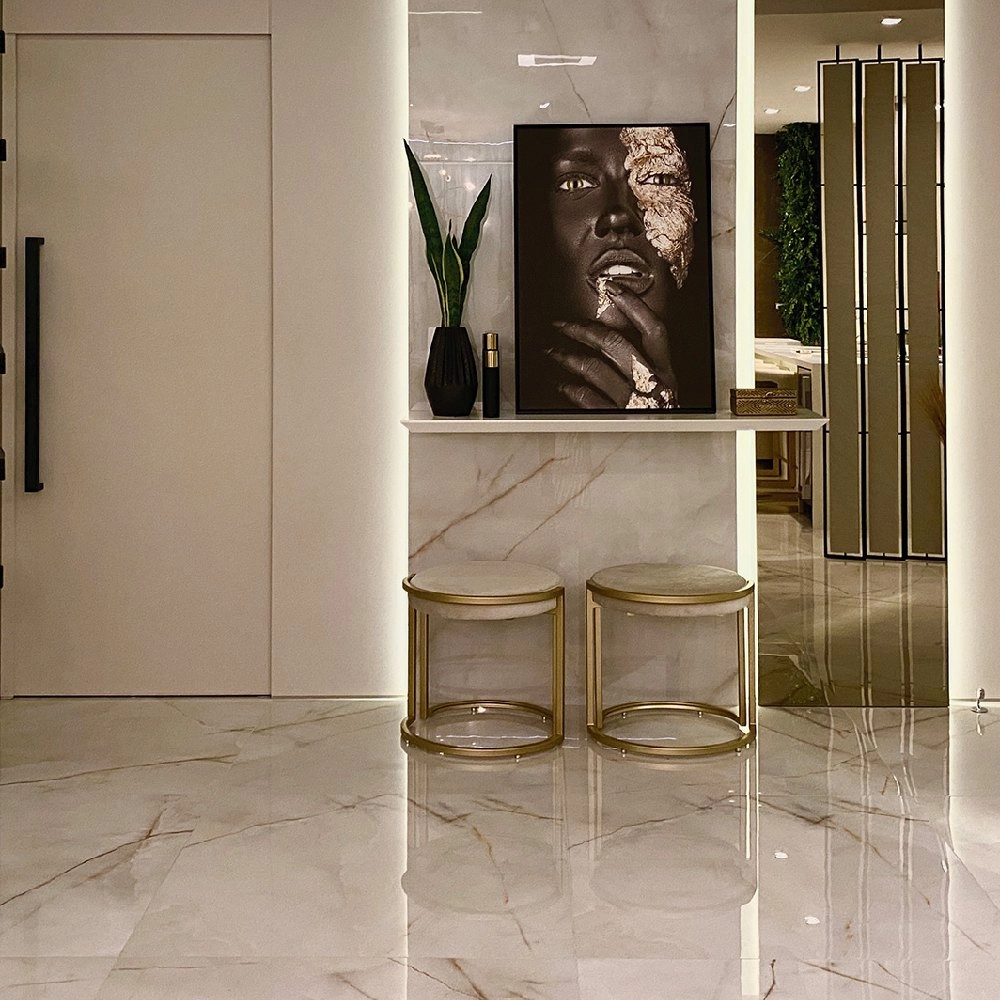 Villagres Porcelanato 108x108 Palazzo Ducale Polido Retificado