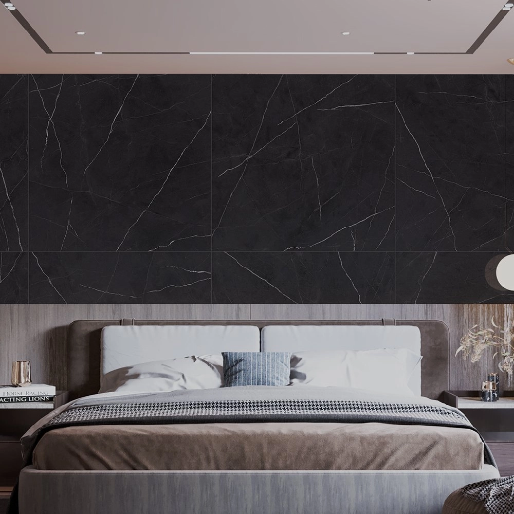 Villagres Porcelanato 108x108 Royal Black Polido Retificado