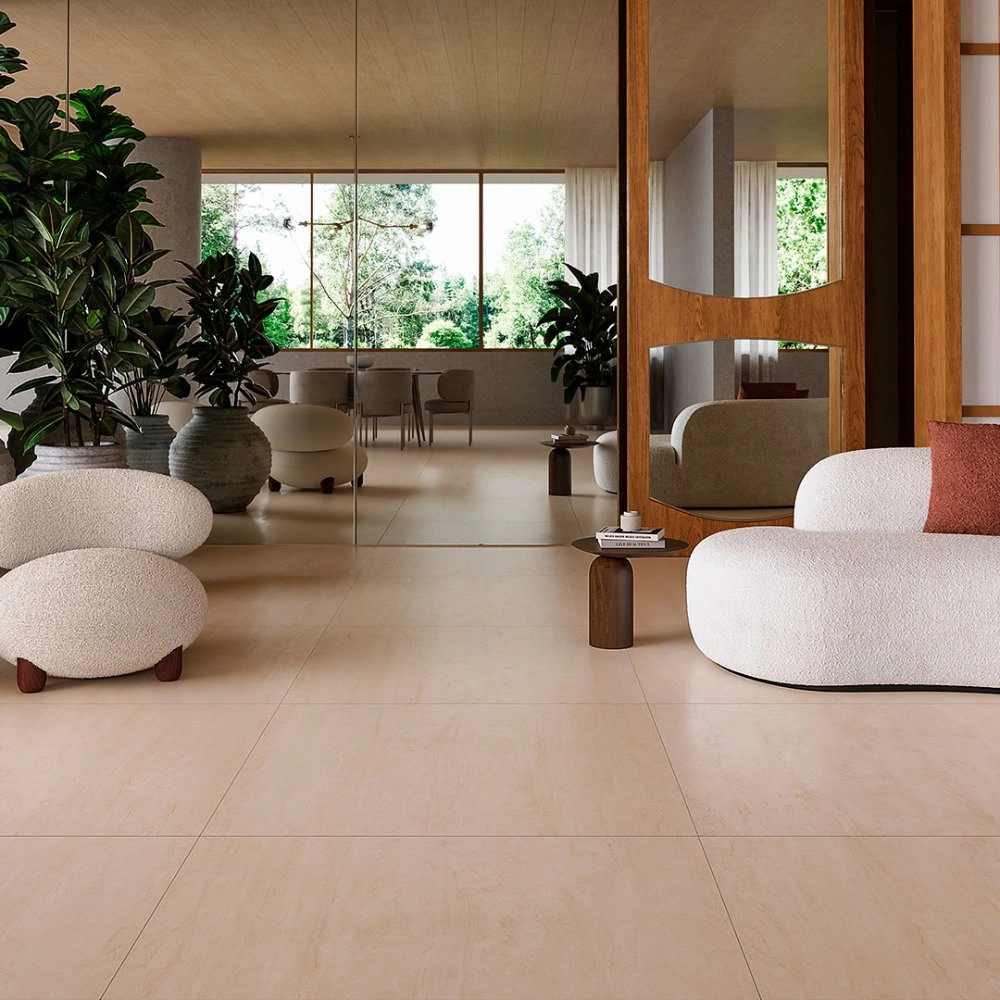 Villagres Porcelanato 123x123 Trevi Natural Retificado