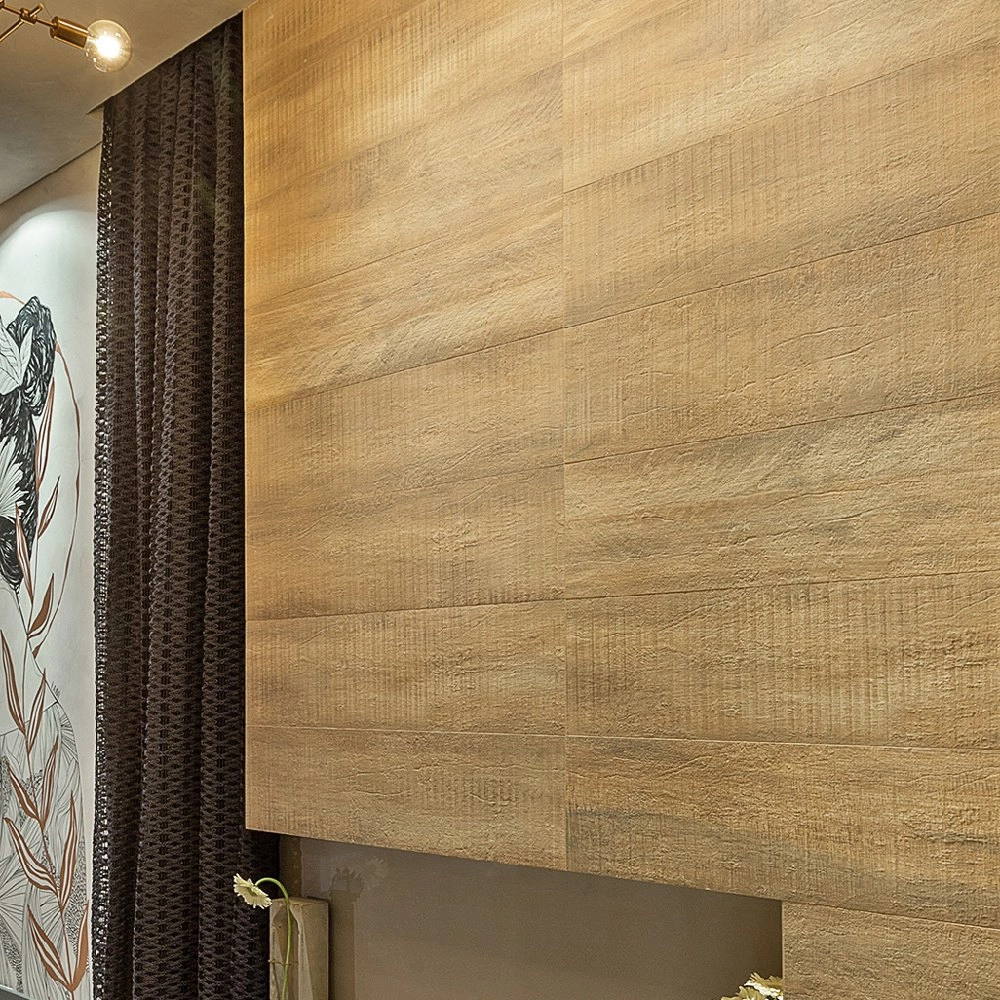 Villagres Porcelanato 24,5x100 Madero Carvalho Externo Retificado