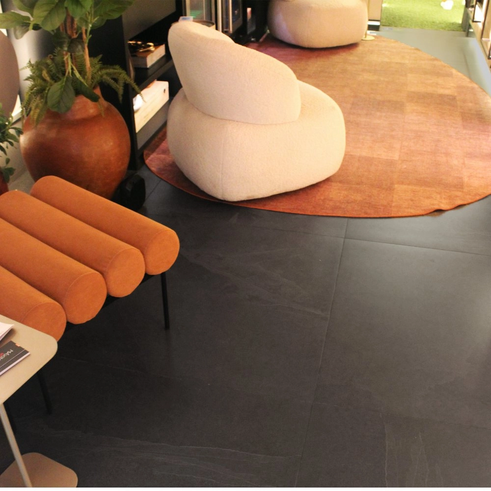 Villagres Porcelanato 92x92 Black Stone Acetinado Retificado