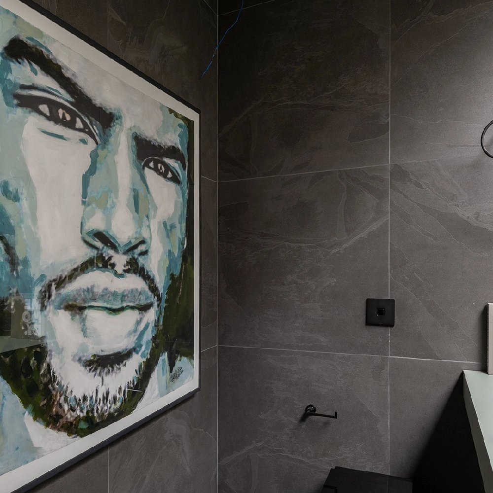 Villagres Porcelanato 92x92 Black Stone Natural Retificado