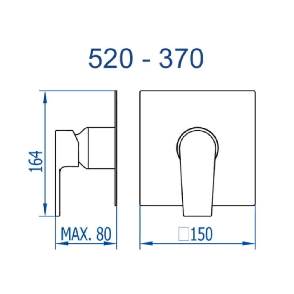 Acabamento para Base Monocomando Fani Bold 520 DV370