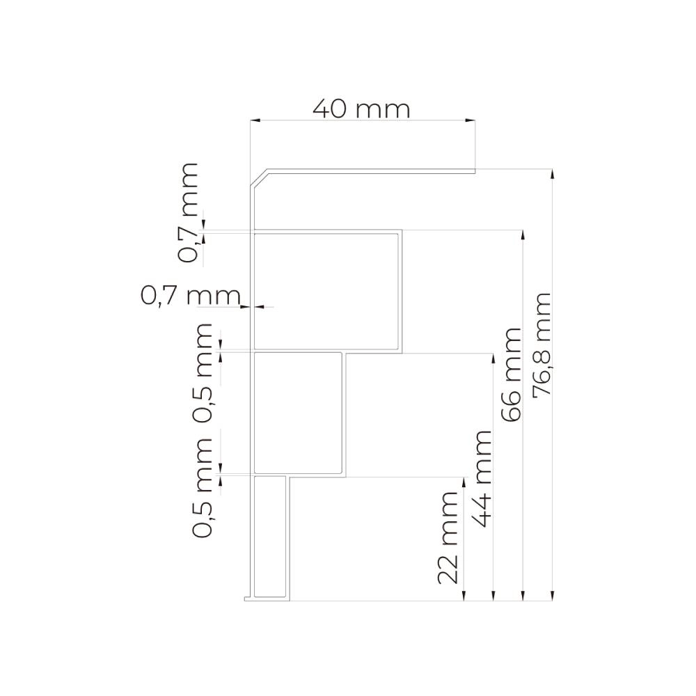 Acabamento para Forro Plasbil Modern Branco C/6M