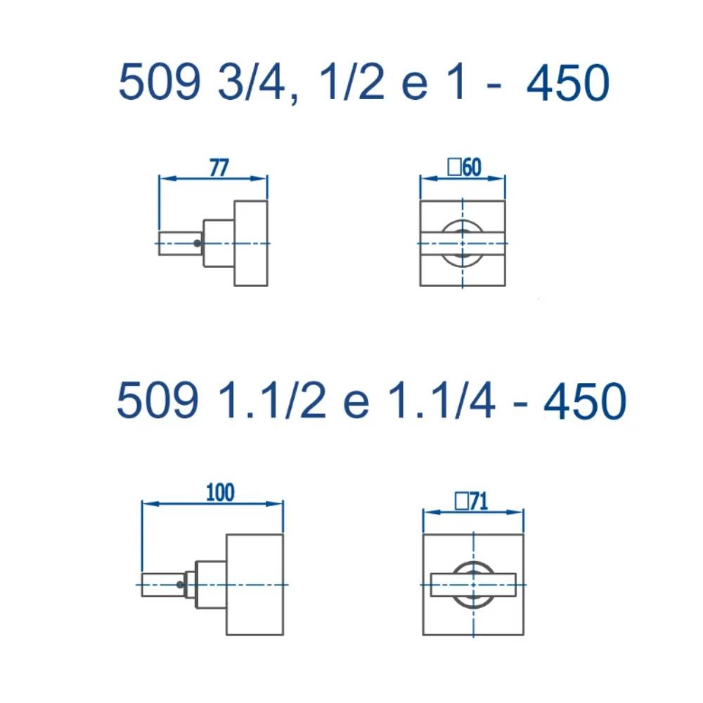 Acabamento para geristro Fani Horus 509 1.1/2 BK450 Acabamento para geristro Fani Horus 509 1.1/2 BK450