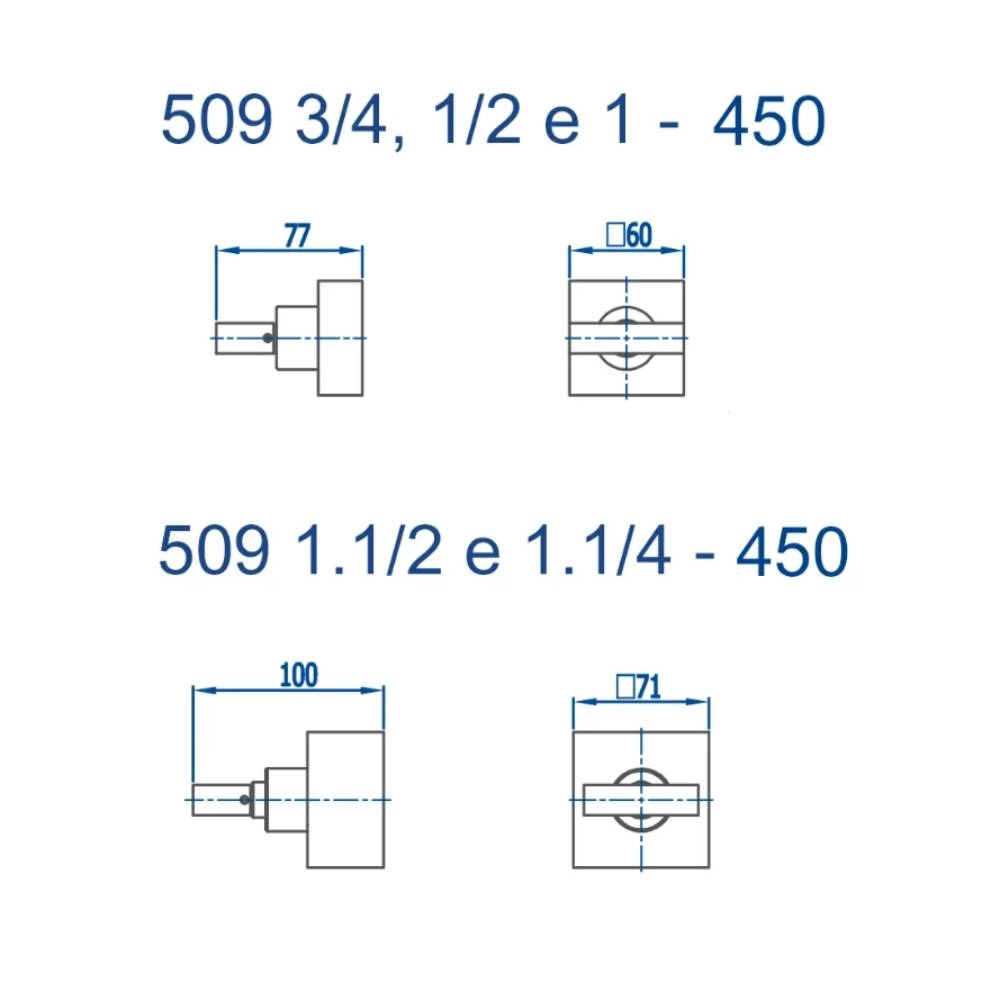 Acabamento para geristro Fani Horus 509 1.1/2 C450 