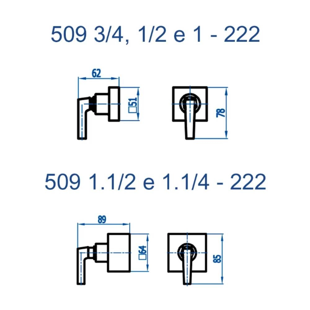 Acabamento para Registro Bella Clássica Fani 509 1.1/2 C222