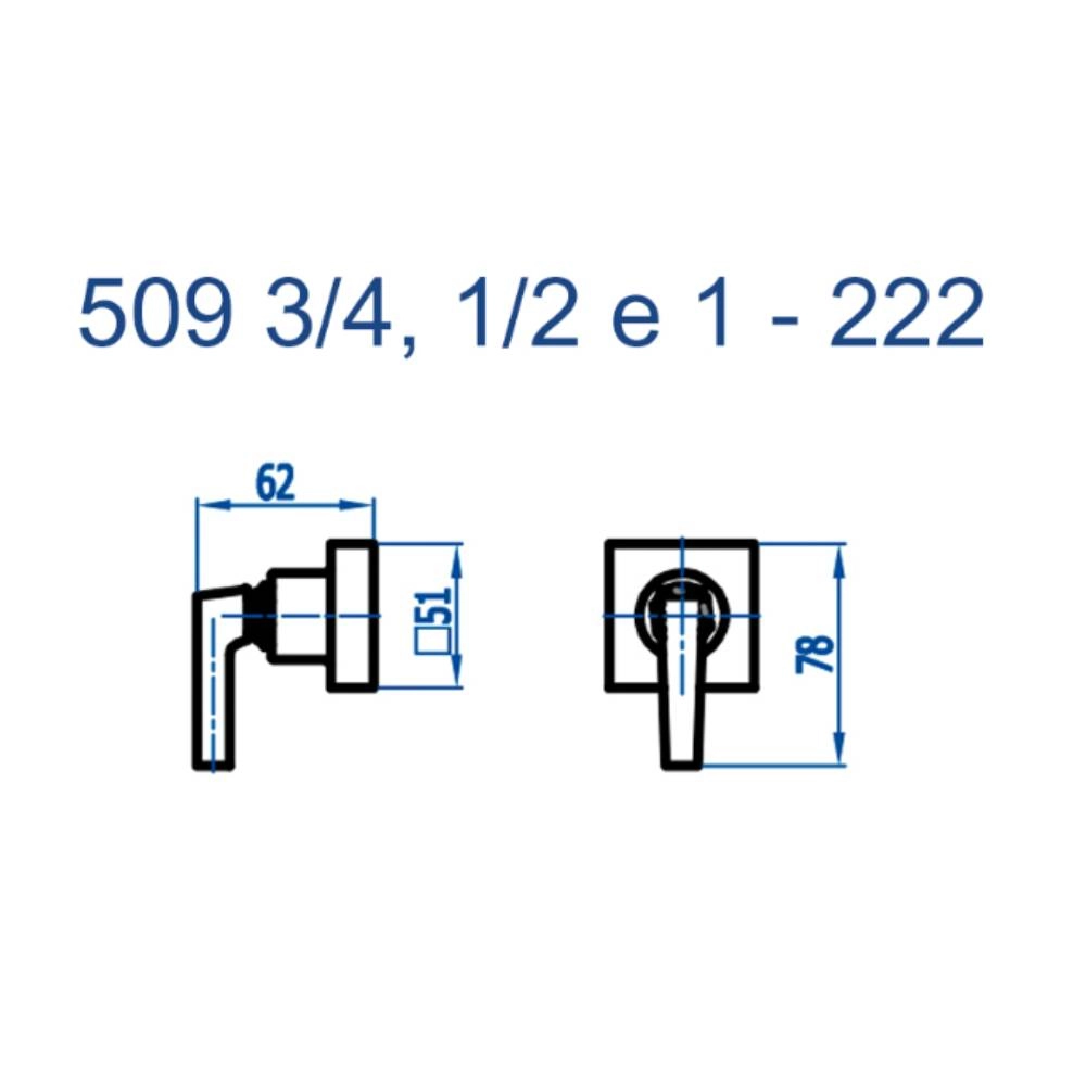 Acabamento para Registro Bella Clássica Fani 509 3/4 C222 