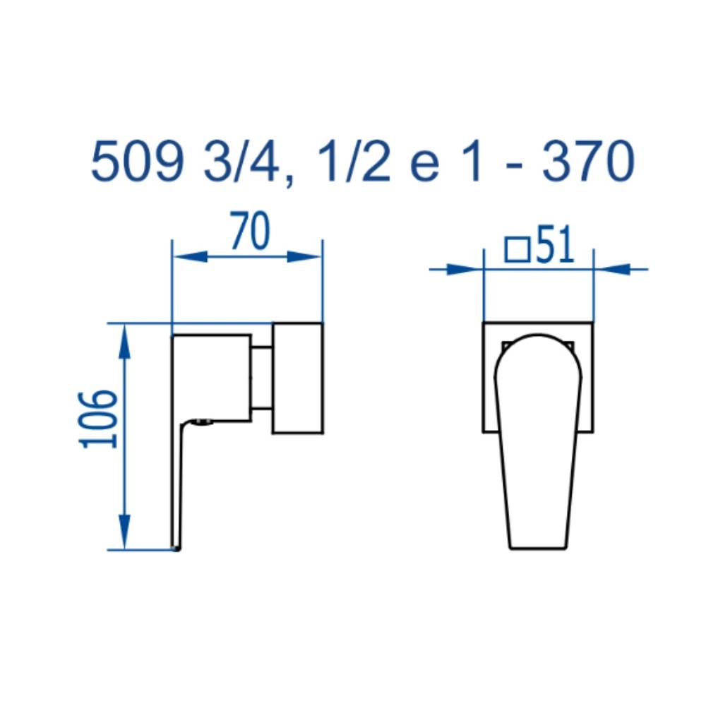 Acabamento para Registro Bold Fani 3/4 509 DV370 Acabamento para Registro Bold Fani 3/4 509 DV370